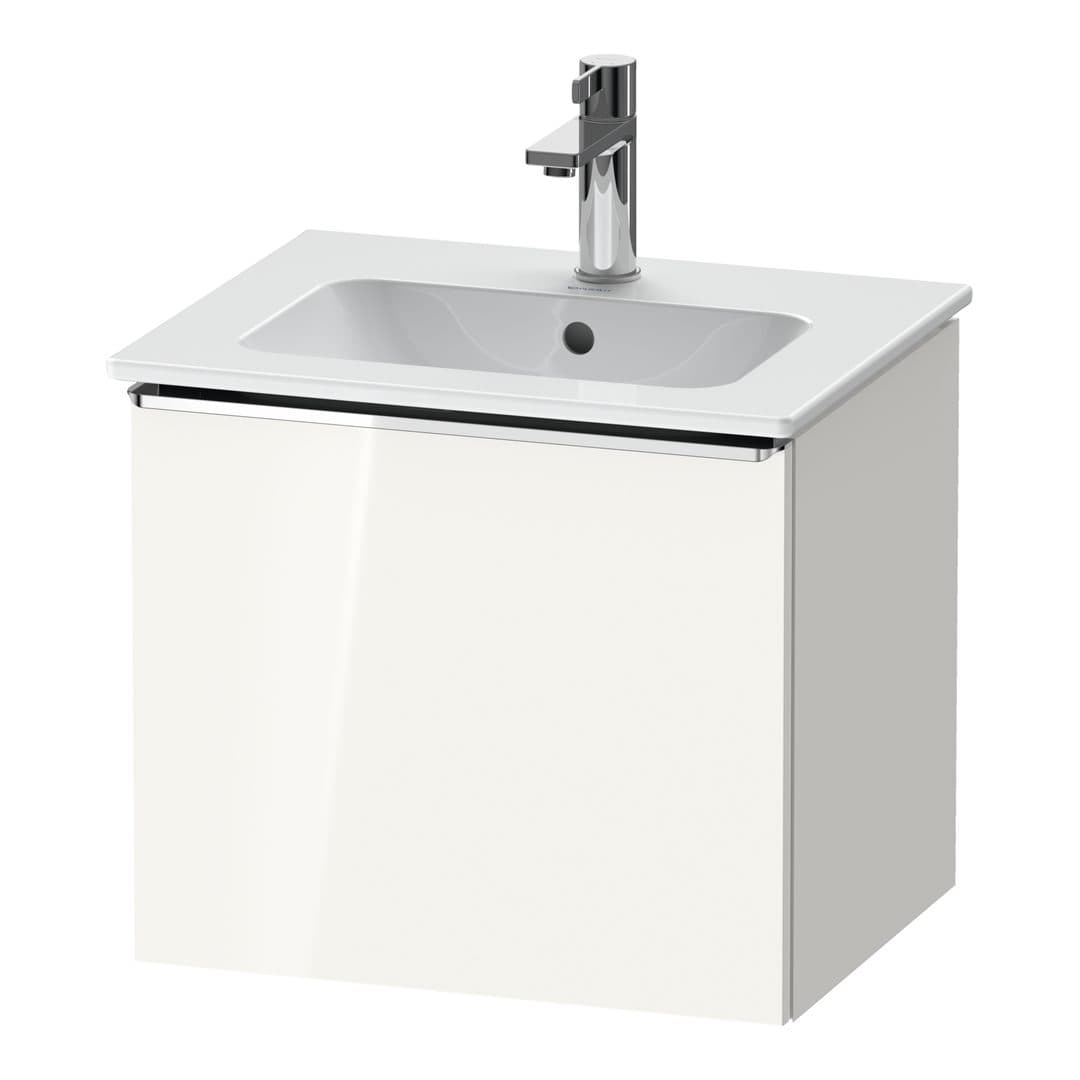 Duravit D-Neo – Έπιπλο Νιπτήρα – 510 mm, 1 συρτάρι, νιπτήρας κέντρο, Chrome High Gloss – White High Gloss, Decor (DE4260010220000)