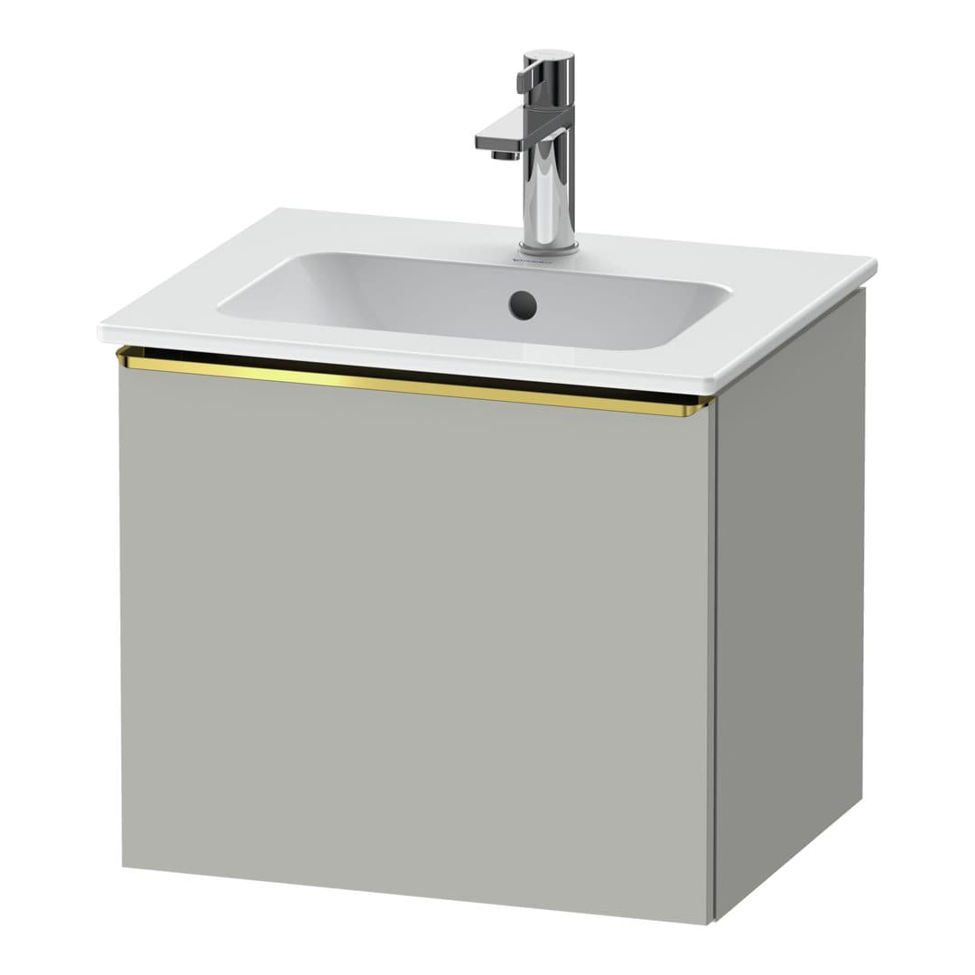Duravit D-Neo – Έπιπλο Νιπτήρα – 510 mm, 1 συρτάρι, νιπτήρας κέντρο, Gold Polished – Concrete grey Matt, Decor (DE4260034070000)