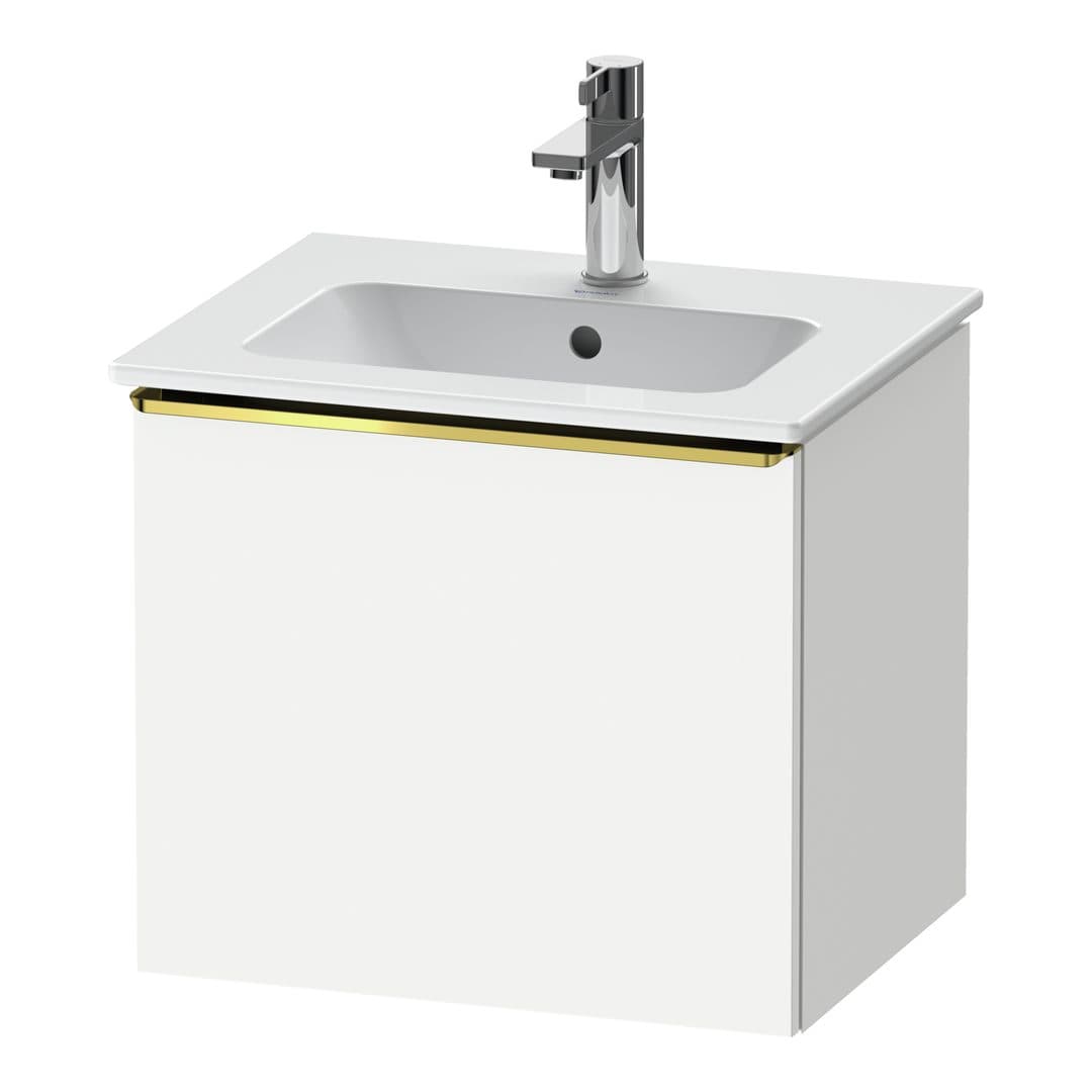 Duravit D-Neo – Έπιπλο Νιπτήρα – 510 mm, 1 συρτάρι, νιπτήρας κέντρο, Gold Polished – White Matt, Decor (DE4260034180000)