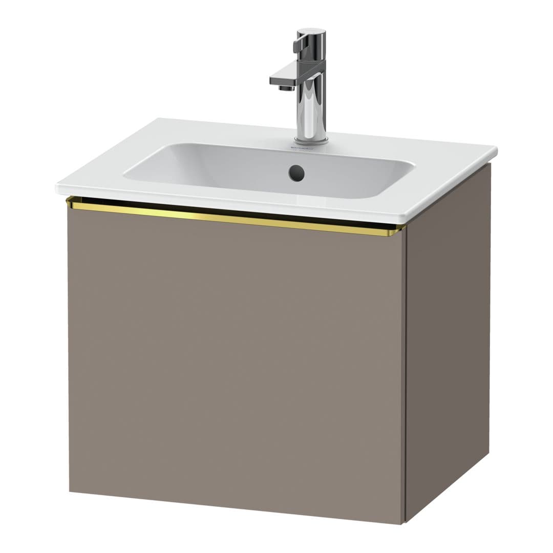 Duravit D-Neo – Έπιπλο Νιπτήρα – 510 mm, 1 συρτάρι, νιπτήρας κέντρο, Gold Polished – Basalte Matt, Decor (DE4260034430000)
