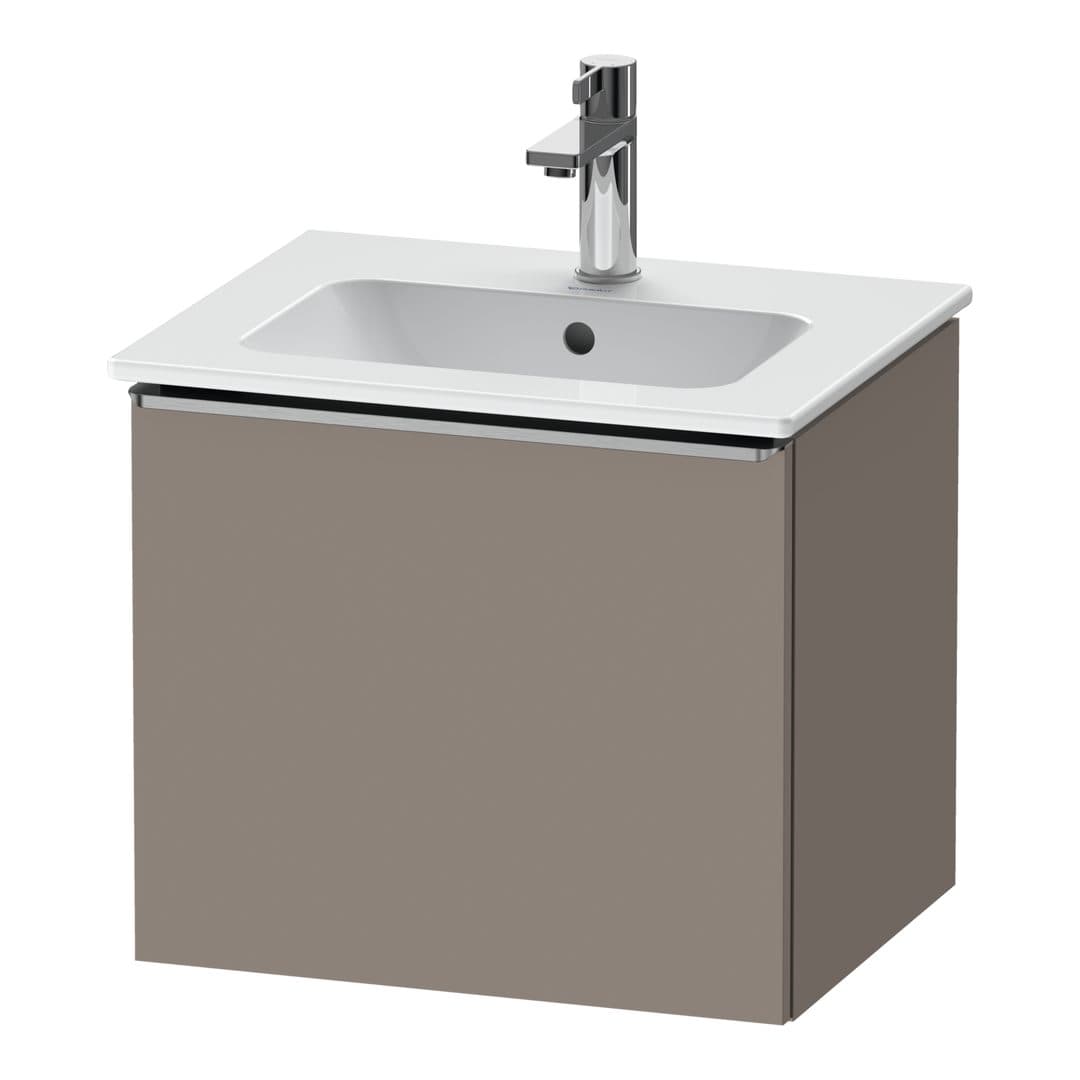 Duravit D-Neo – Έπιπλο Νιπτήρα – 510 mm, 1 συρτάρι, νιπτήρας κέντρο, Stainless steel Brushed – Basalte Matt, Decor (DE4260070430000)