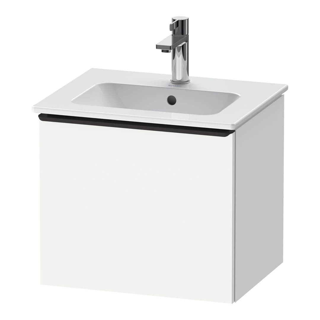 Duravit D-Neo – Έπιπλο Νιπτήρα – 510 mm, 1 συρτάρι, νιπτήρας κέντρο, Diamond black Matt – White Matt, Decor (DE42600BD180000)