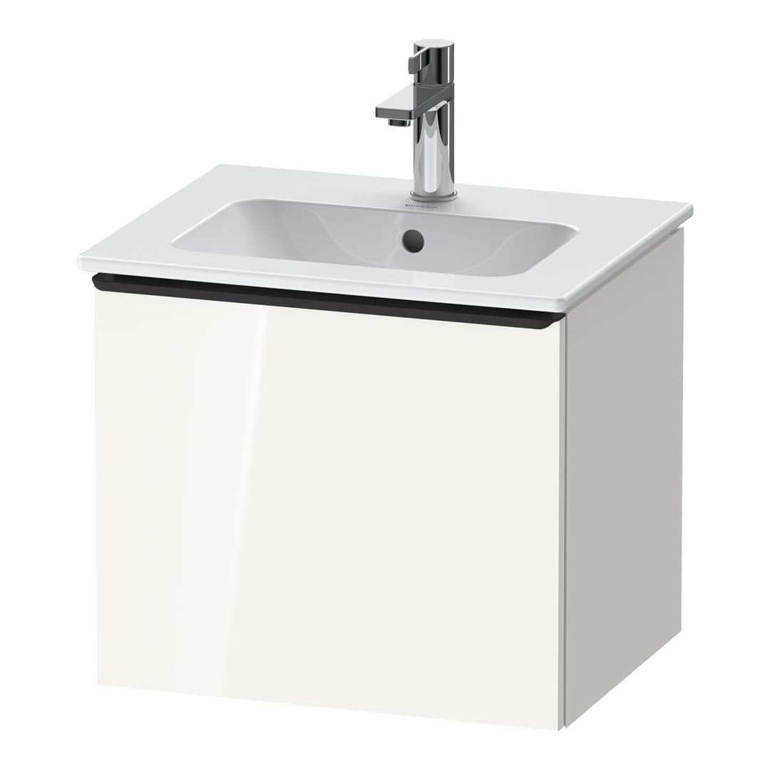 Duravit D-Neo – Έπιπλο Νιπτήρα – 510 mm, 1 συρτάρι, νιπτήρας κέντρο, Diamond black Matt – White High Gloss, Decor (DE42600BD220000)