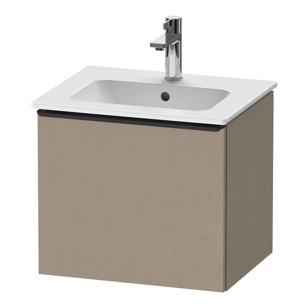 Duravit D-Neo – Έπιπλο Νιπτήρα – 510 mm, 1 συρτάρι, νιπτήρας κέντρο, Diamond black Matt – Linen Matt, Decor (DE42600BD750000)