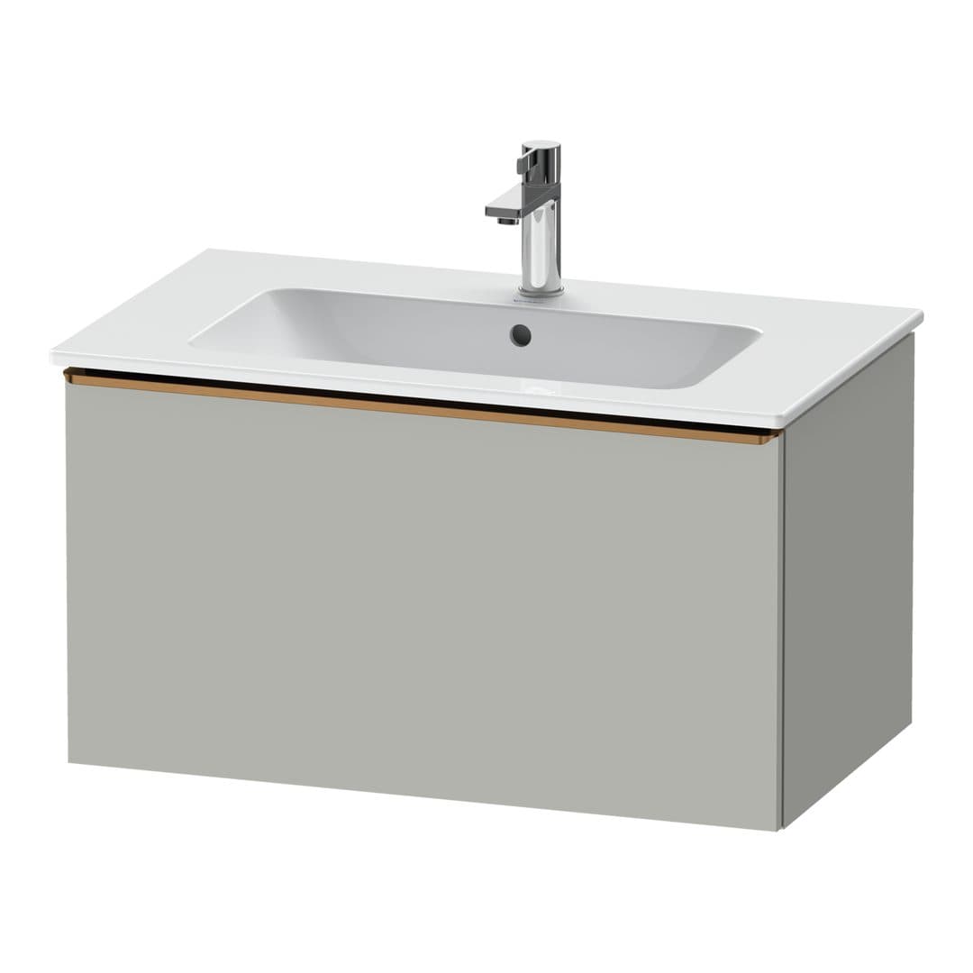 Duravit D-Neo – Έπιπλο Νιπτήρα – 810 mm, 1 συρτάρι, νιπτήρας κέντρο, Bronze Brushed – Concrete grey Matt, Decor (DE4262004070000)