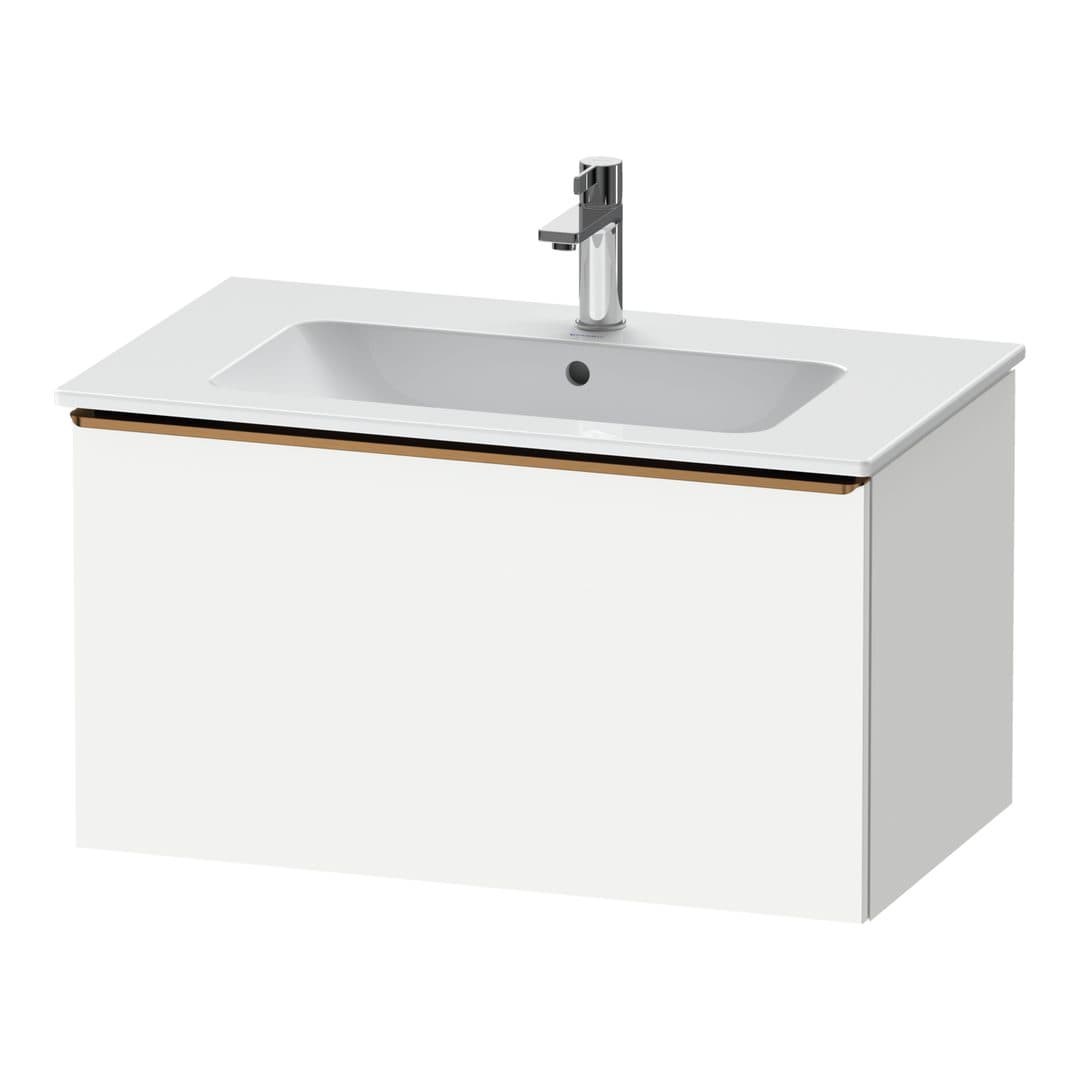 Duravit D-Neo – Έπιπλο Νιπτήρα – 810 mm, 1 συρτάρι, νιπτήρας κέντρο, Bronze Brushed – White Matt, Decor (DE4262004180000)