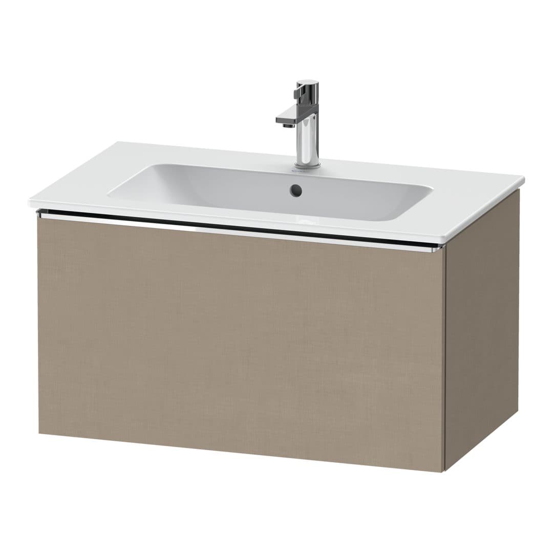 Duravit D-Neo – Έπιπλο Νιπτήρα – 810 mm, 1 συρτάρι, νιπτήρας κέντρο, Chrome High Gloss – Linen Matt, Decor (DE4262010750000)