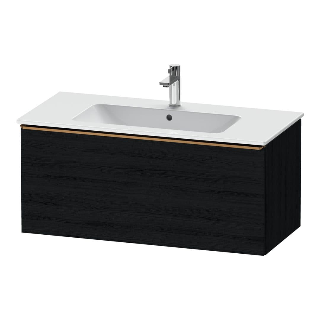 Duravit D-Neo – Έπιπλο Νιπτήρα – 1010 mm, 1 συρτάρι, νιπτήρας κέντρο, Bronze Brushed – Black oak Matt, Decor (DE4263004160000)