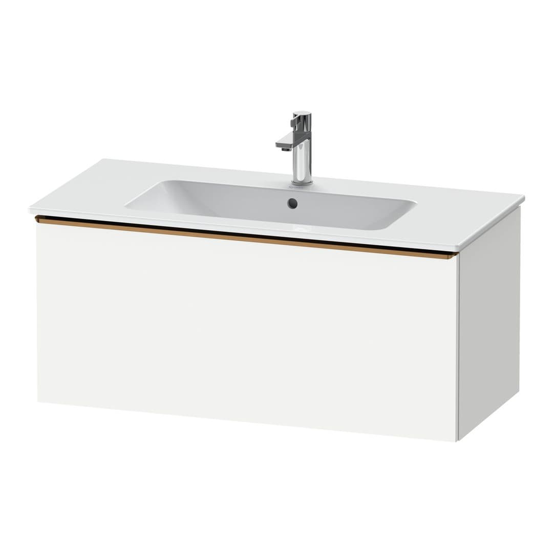 Duravit D-Neo – Έπιπλο Νιπτήρα – 1010 mm, 1 συρτάρι, νιπτήρας κέντρο, Bronze Brushed – White Matt, Decor (DE4263004180000)