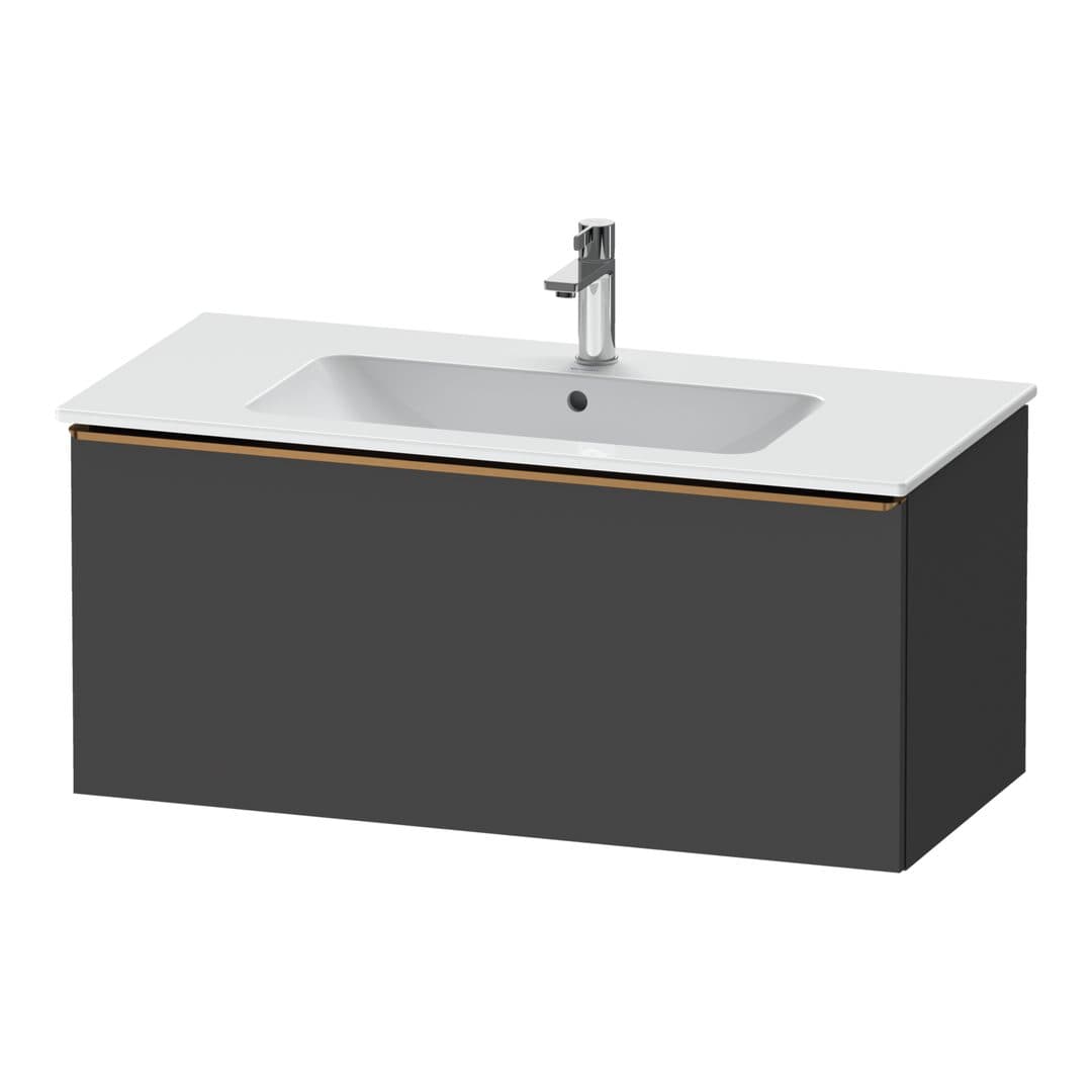 Duravit D-Neo – Έπιπλο Νιπτήρα – 1010 mm, 1 συρτάρι, νιπτήρας κέντρο, Bronze Brushed – Graphite Matt, Decor (DE4263004490000)