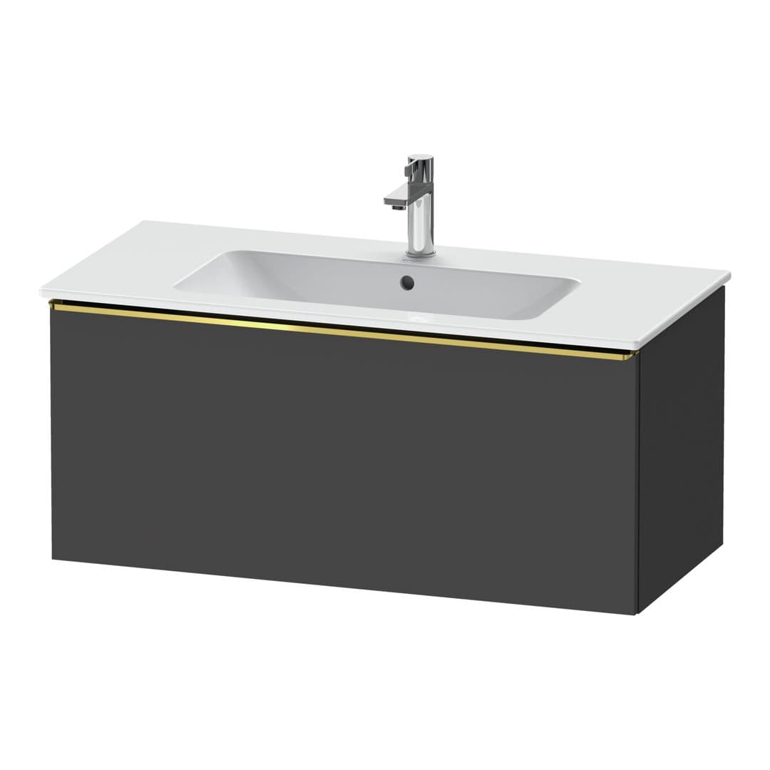 Duravit D-Neo – Έπιπλο Νιπτήρα – 1010 mm, 1 συρτάρι, νιπτήρας κέντρο, Gold Polished – Graphite Matt, Decor (DE4263034490000)