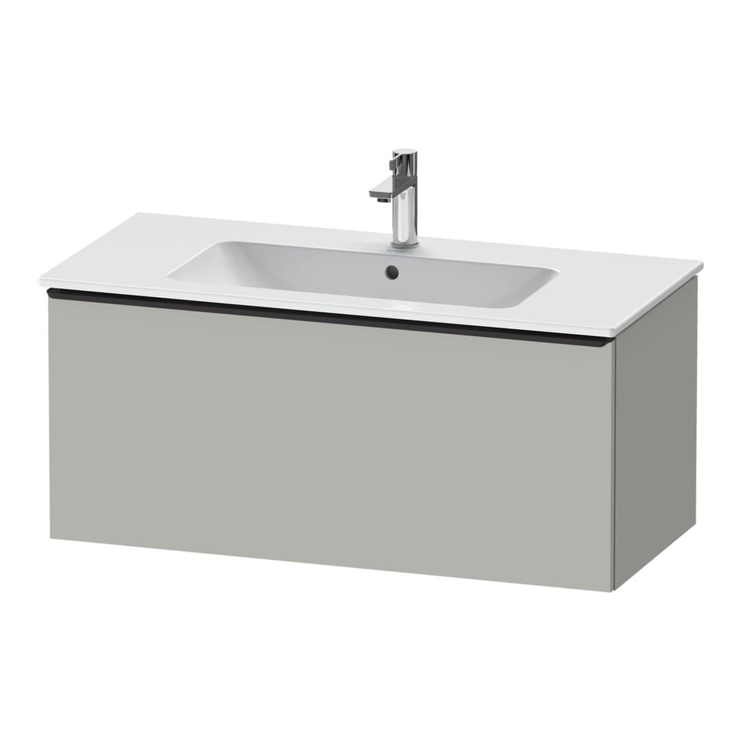 Duravit D-Neo – Έπιπλο Νιπτήρα – 1010 mm, 1 συρτάρι, νιπτήρας κέντρο, Diamond black Matt – Concrete grey Matt, Decor (DE42630BD070000)