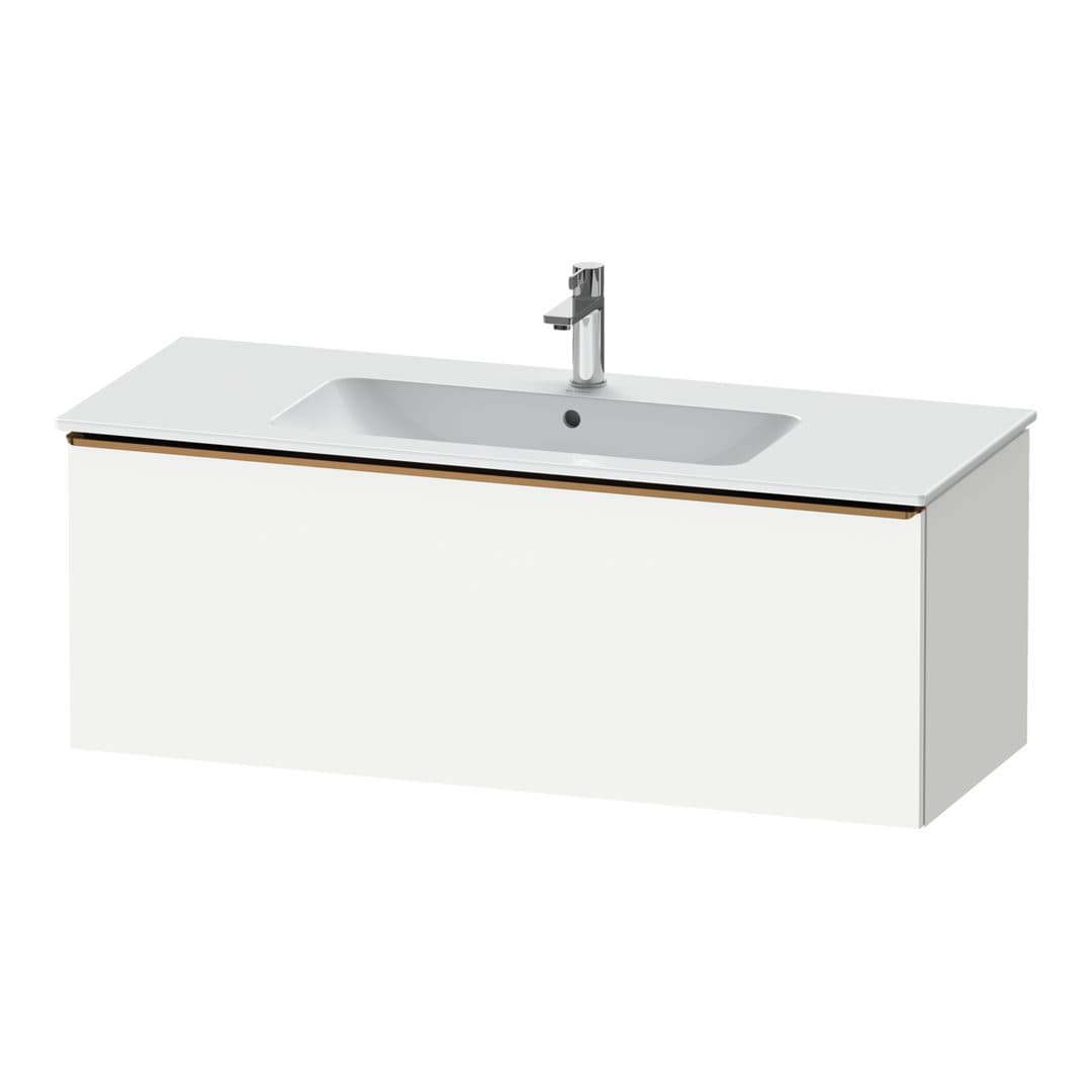 Duravit D-Neo – Έπιπλο Νιπτήρα – 1210 mm, 1 συρτάρι, νιπτήρας κέντρο, Bronze Brushed – White Matt, Decor (DE4264004180000)