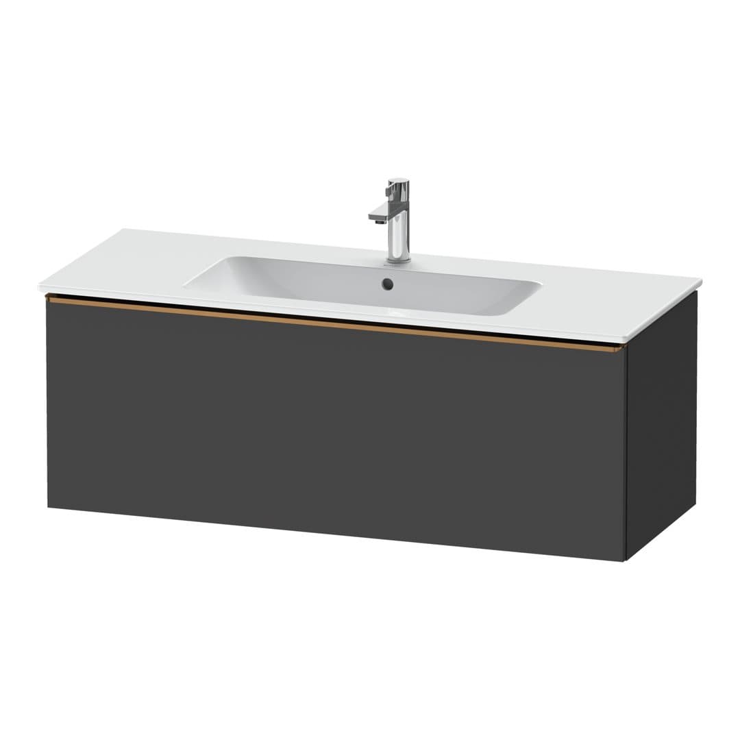 Duravit D-Neo – Έπιπλο Νιπτήρα – 1210 mm, 1 συρτάρι, νιπτήρας κέντρο, Bronze Brushed – Graphite Matt, Decor (DE4264004490000)