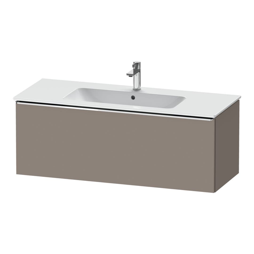 Duravit D-Neo – Έπιπλο Νιπτήρα – 1210 mm, 1 συρτάρι, νιπτήρας κέντρο, Chrome High Gloss – Basalte Matt, Decor (DE4264010430000)