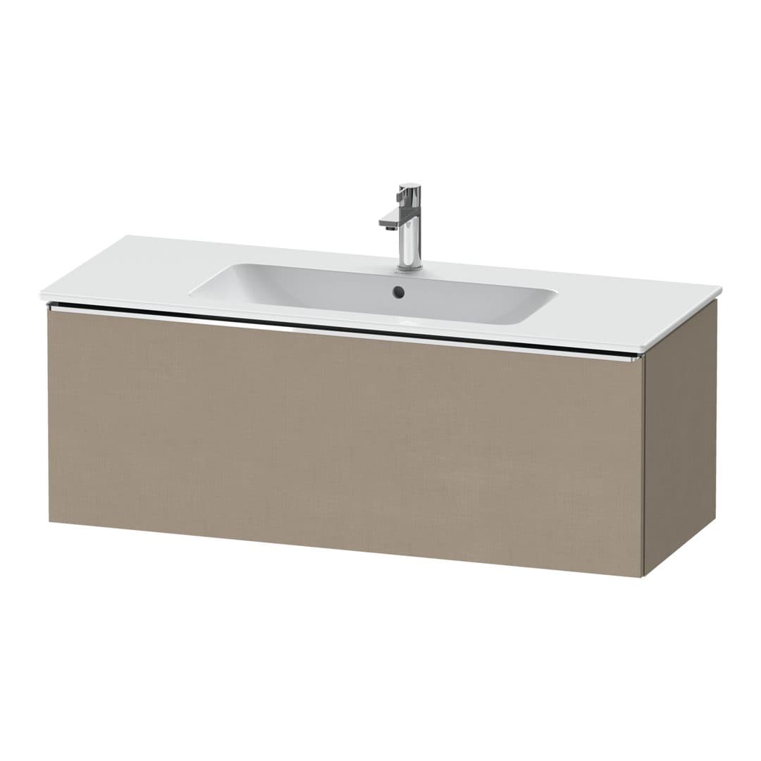 Duravit D-Neo – Έπιπλο Νιπτήρα – 1210 mm, 1 συρτάρι, νιπτήρας κέντρο, Chrome High Gloss – Linen Matt, Decor (DE4264010750000)