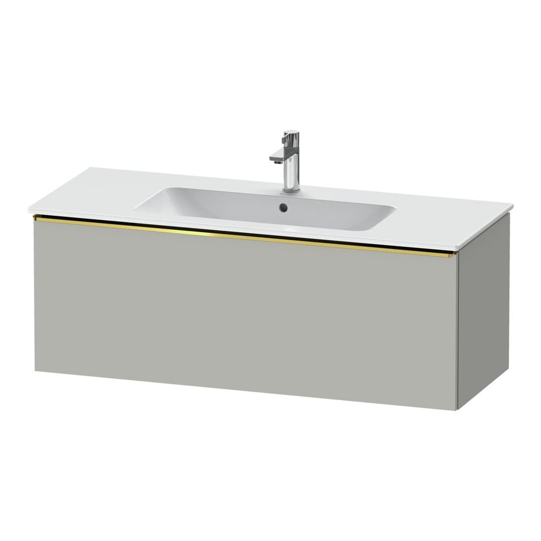 Duravit D-Neo – Έπιπλο Νιπτήρα – 1210 mm, 1 συρτάρι, νιπτήρας κέντρο, Gold Polished – Concrete grey Matt, Decor (DE4264034070000)