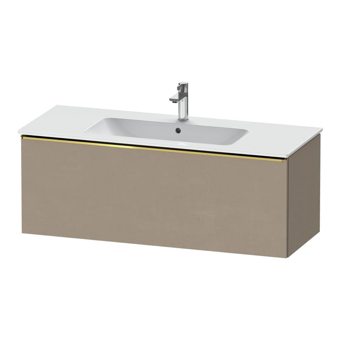 Duravit D-Neo – Έπιπλο Νιπτήρα – 1210 mm, 1 συρτάρι, νιπτήρας κέντρο, Gold Polished – Linen Matt, Decor (DE4264034750000)