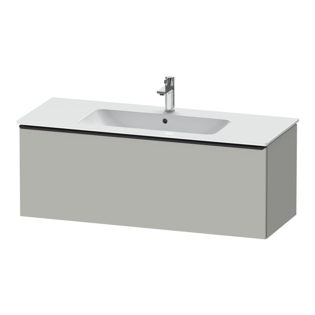 Duravit D-Neo – Έπιπλο Νιπτήρα – 1210 mm, 1 συρτάρι, νιπτήρας κέντρο, Diamond black Matt – Concrete grey Matt, Decor (DE42640BD070000)