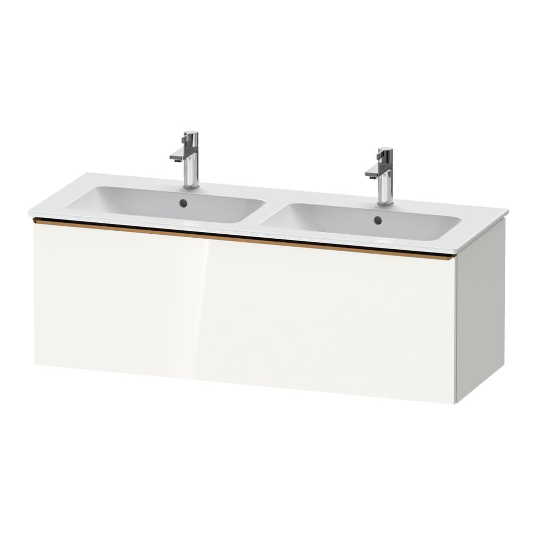 Duravit D-Neo – Έπιπλο Νιπτήρα – 1280 mm, 1 συρτάρι, Bronze Brushed – White High Gloss, Decor (DE4265004220000)
