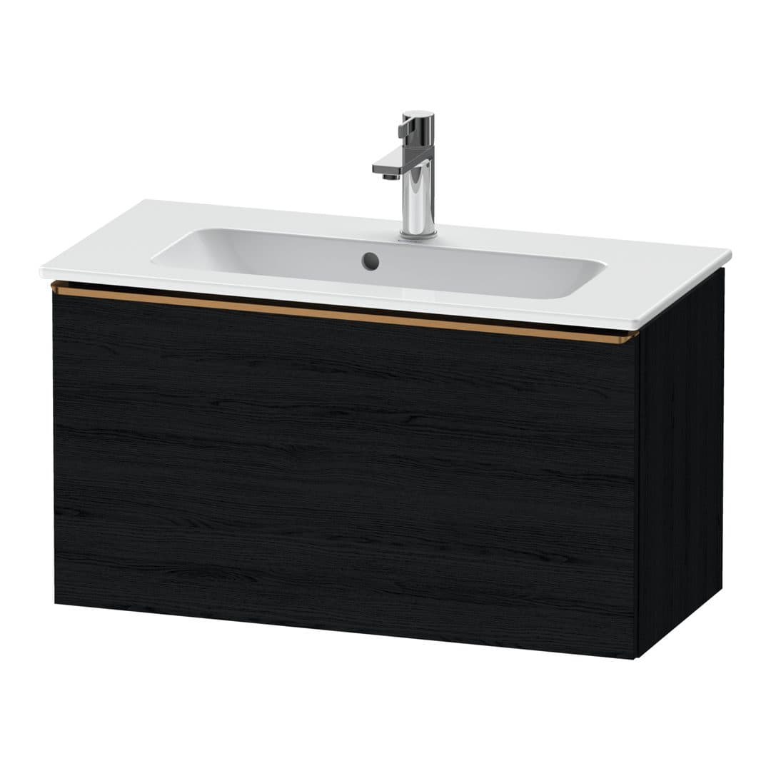 Duravit D-Neo – Έπιπλο Νιπτήρα – 810 mm, 1 συρτάρι, νιπτήρας κέντρο, Compact, Bronze Brushed – Black oak Matt, Decor (DE4269004160000)