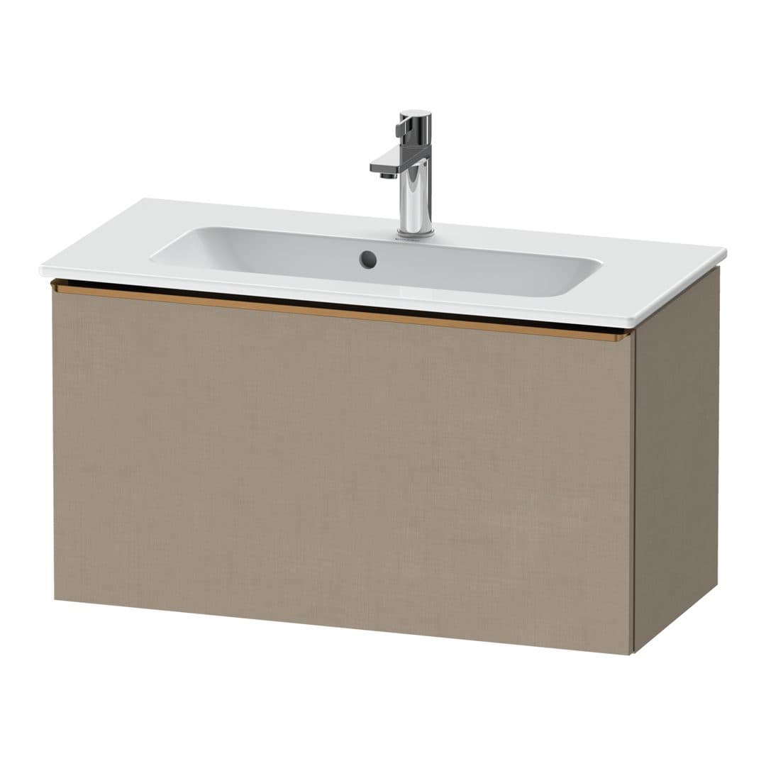 Duravit D-Neo – Έπιπλο Νιπτήρα – 810 mm, 1 συρτάρι, νιπτήρας κέντρο, Compact, Bronze Brushed – Linen Matt, Decor (DE4269004750000)