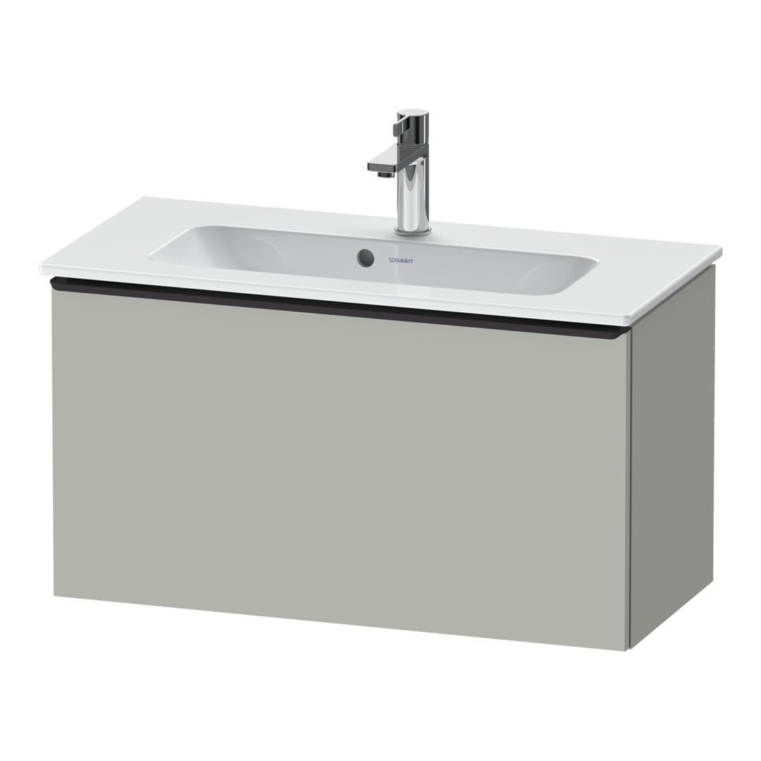 Duravit D-Neo – Έπιπλο Νιπτήρα – 810 mm, 1 συρτάρι, νιπτήρας κέντρο, Compact, Diamond black Matt – Concrete grey Matt, Decor (DE42690BD070000)
