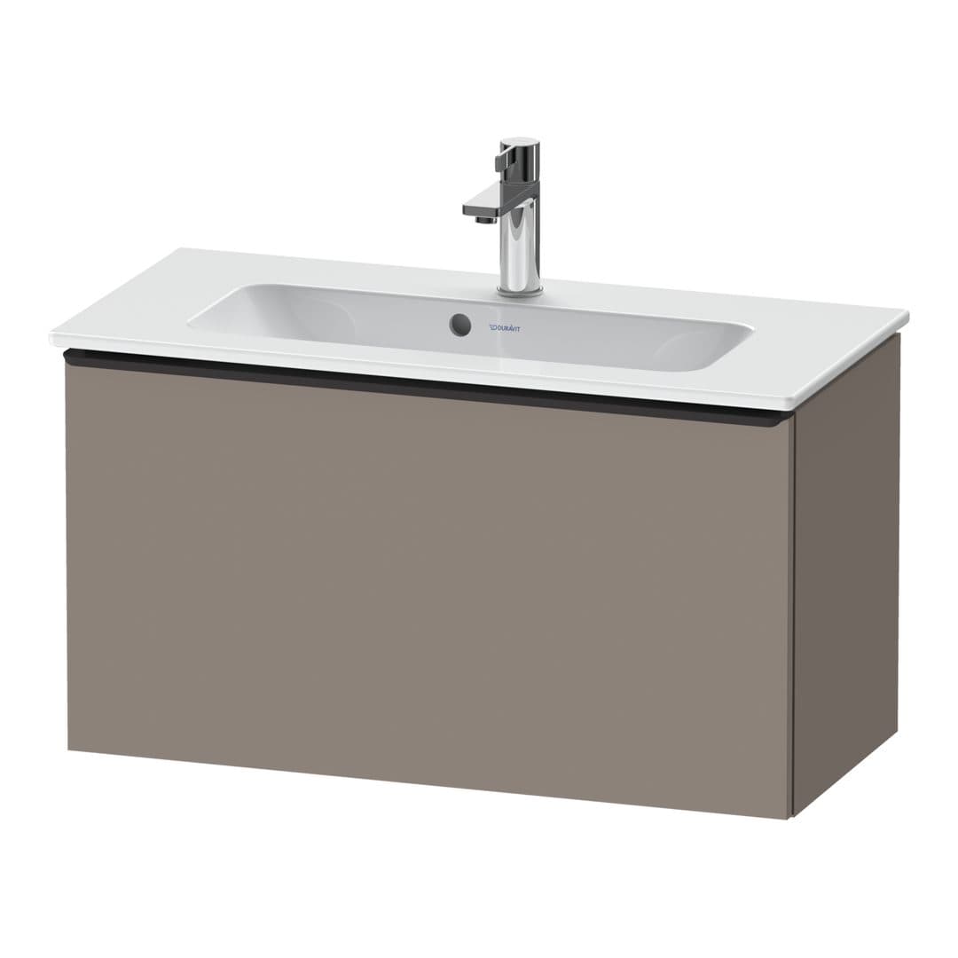 Duravit D-Neo – Έπιπλο Νιπτήρα – 810 mm, 1 συρτάρι, νιπτήρας κέντρο, Compact, Diamond black Matt – Basalte Matt, Decor (DE42690BD430000)