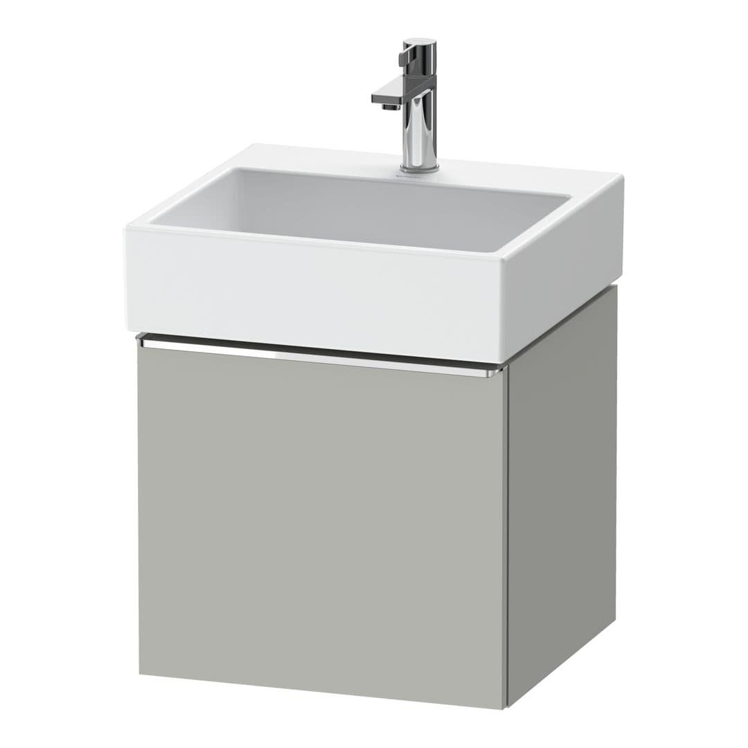 Duravit D-Neo – Έπιπλο Νιπτήρα – 484 mm, 1 συρτάρι, νιπτήρας κέντρο, 484 x 442 x 440 mm, Chrome High Gloss – Concrete grey Matt, Decor (DE4270010070000)