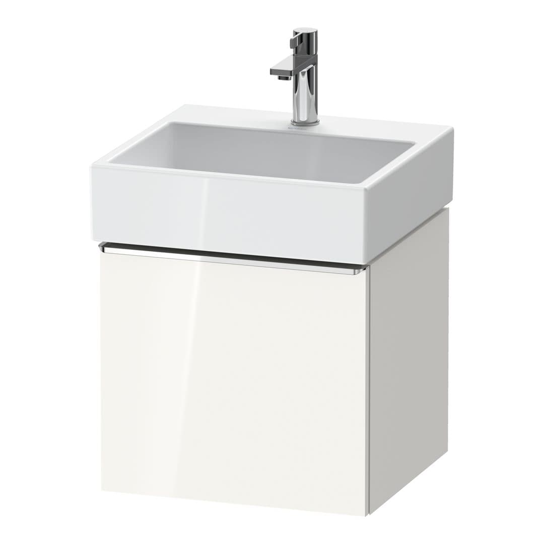 Duravit D-Neo – Έπιπλο Νιπτήρα – 484 mm, 1 συρτάρι, νιπτήρας κέντρο, 484 x 442 x 440 mm, Chrome High Gloss – White High Gloss, Decor (DE4270010220000)