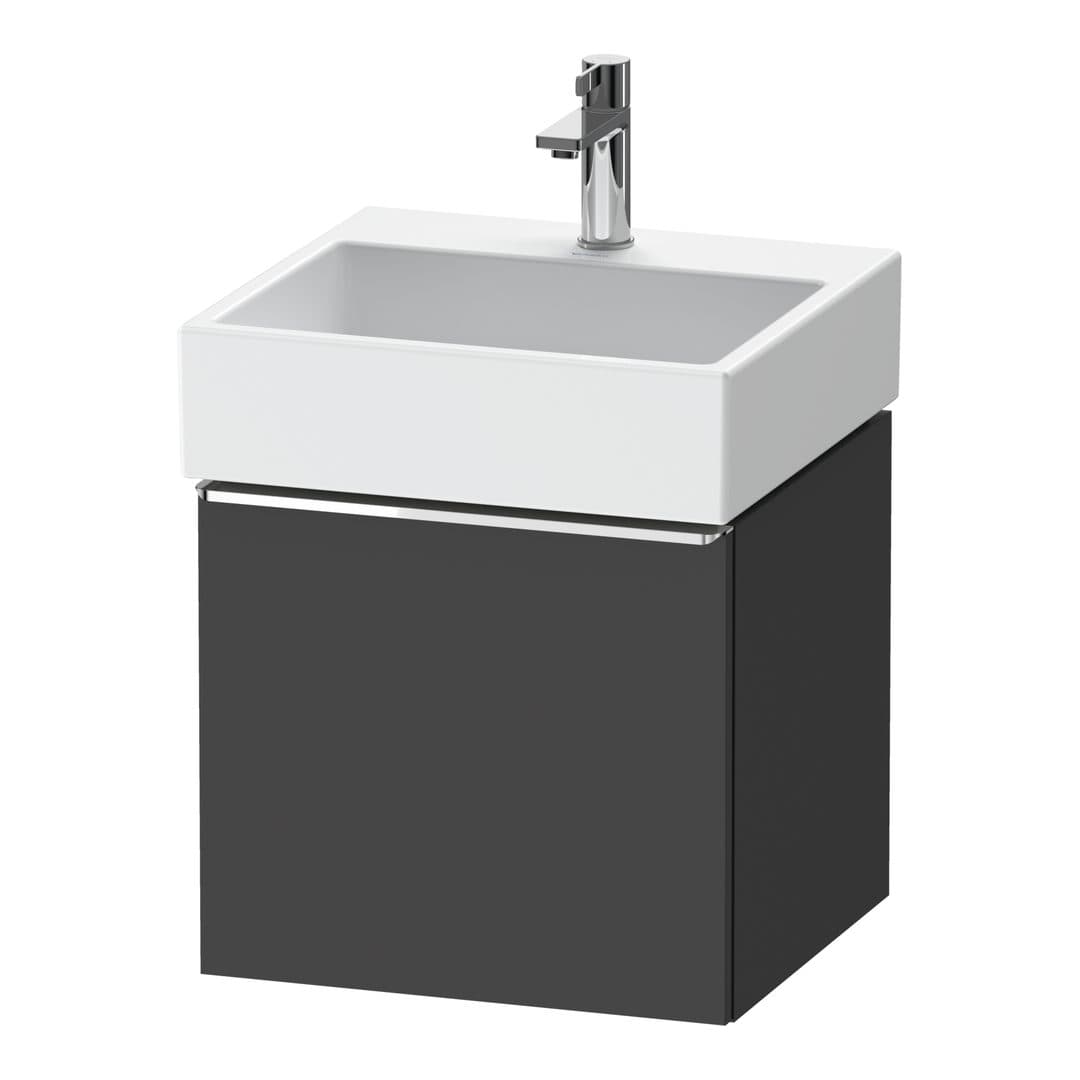 Duravit D-Neo – Έπιπλο Νιπτήρα – 484 mm, 1 συρτάρι, νιπτήρας κέντρο, 484 x 442 x 440 mm, Chrome High Gloss – Graphite Matt, Decor (DE4270010490000)