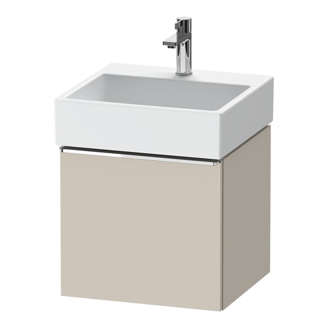 Duravit D-Neo – Έπιπλο Νιπτήρα – 484 mm, 1 συρτάρι, νιπτήρας κέντρο, 484 x 442 x 440 mm, Chrome High Gloss – Taupe Matt, Decor (DE4270010910000)