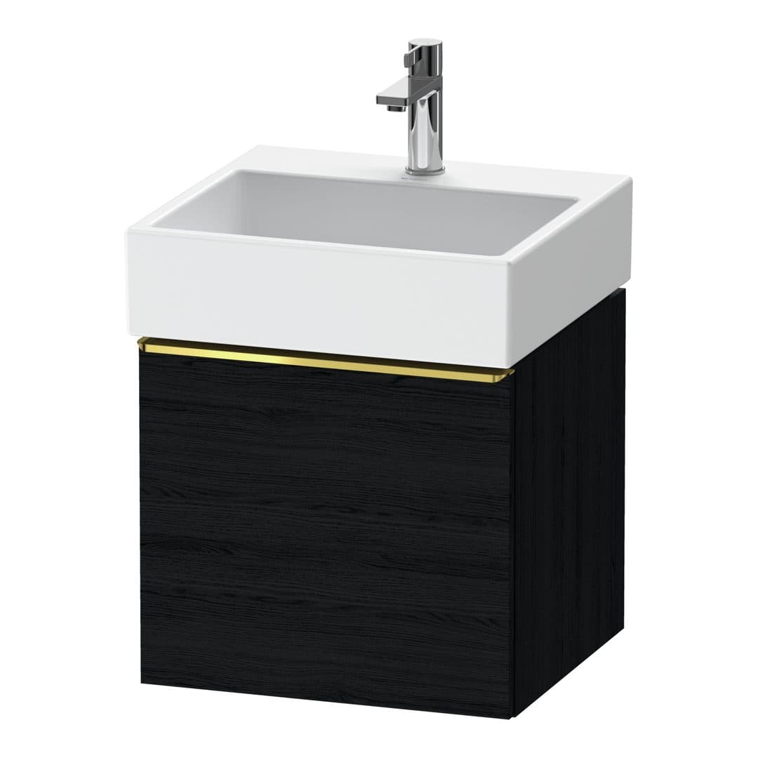 Duravit D-Neo – Έπιπλο Νιπτήρα – 484 mm, 1 συρτάρι, νιπτήρας κέντρο, 484 x 442 x 440 mm, Gold Polished – Black oak Matt, Decor (DE4270034160000)