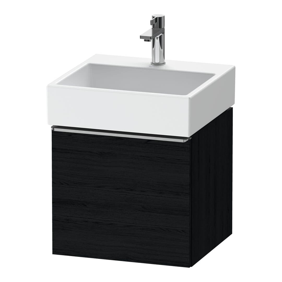 Duravit D-Neo – Έπιπλο Νιπτήρα – 484 mm, 1 συρτάρι, νιπτήρας κέντρο, 484 x 442 x 440 mm, Stainless steel Brushed – Black oak Matt, Decor (DE4270070160000)