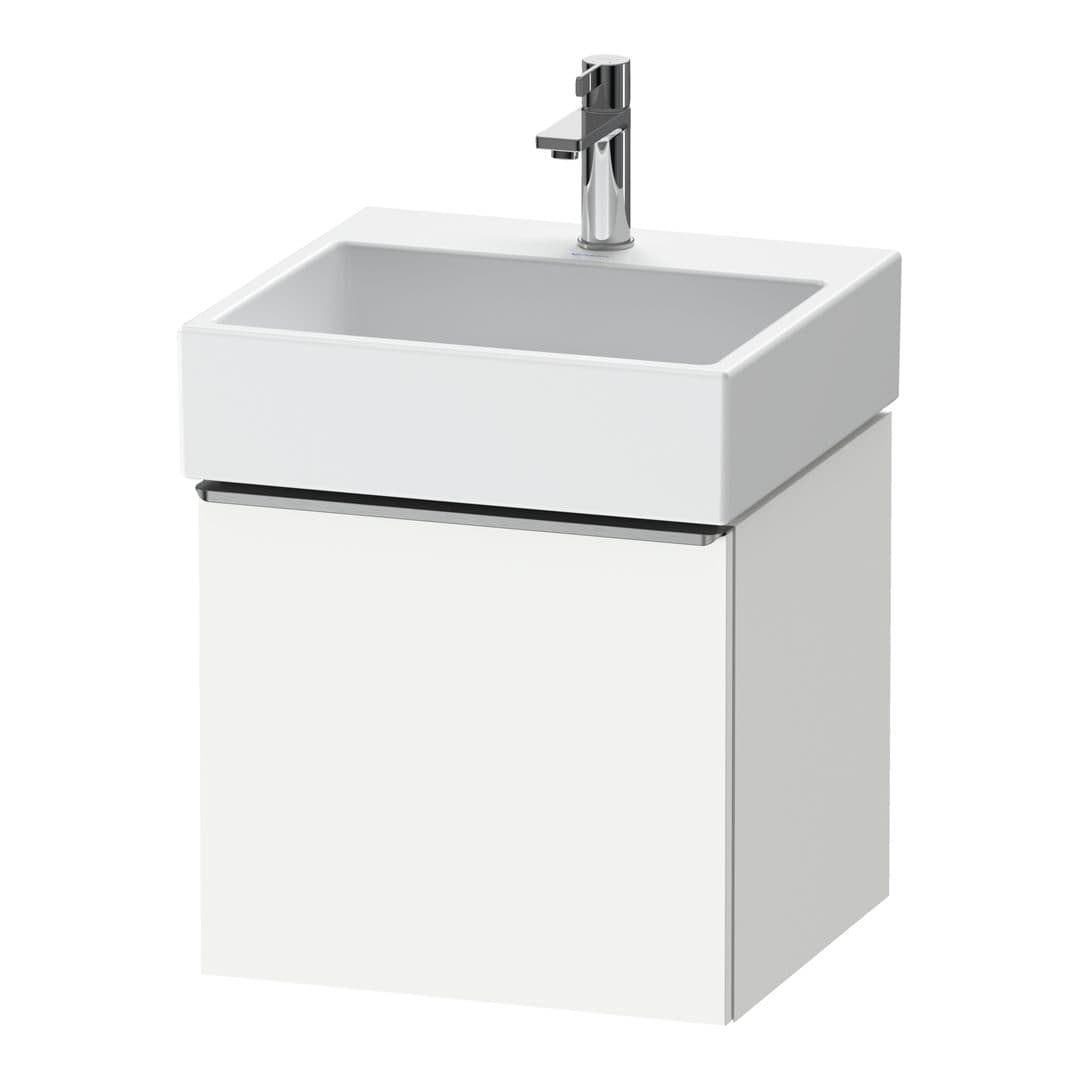 Duravit D-Neo – Έπιπλο Νιπτήρα – 484 mm, 1 συρτάρι, νιπτήρας κέντρο, 484 x 442 x 440 mm, Stainless steel Brushed – White Matt, Decor (DE4270070180000)