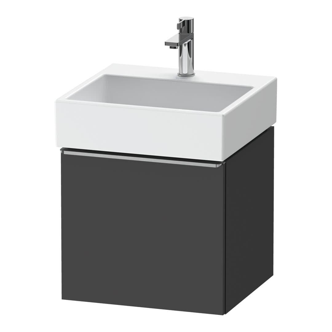 Duravit D-Neo – Έπιπλο Νιπτήρα – 484 mm, 1 συρτάρι, νιπτήρας κέντρο, 484 x 442 x 440 mm, Stainless steel Brushed – Graphite Matt, Decor (DE4270070490000)