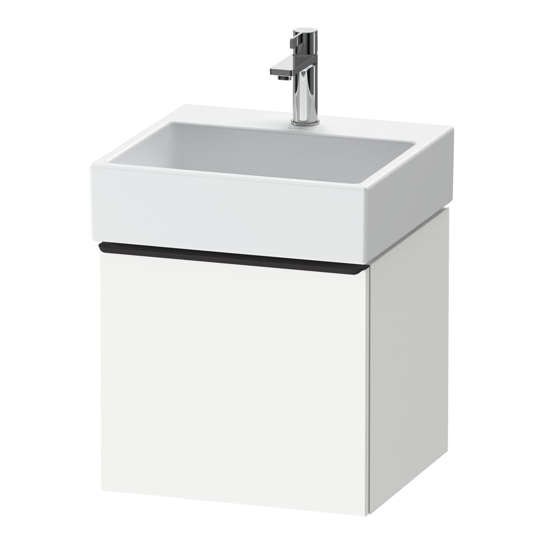Duravit D-Neo – Έπιπλο Νιπτήρα – 484 mm, 1 συρτάρι, νιπτήρας κέντρο, 484 x 442 x 440 mm, Diamond black Matt – White Matt, Decor (DE42700BD180000)