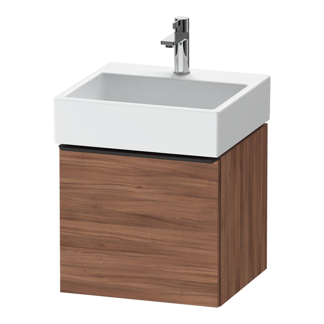 Duravit D-Neo – Έπιπλο Νιπτήρα – 484 mm, 1 συρτάρι, νιπτήρας κέντρο, 484 x 442 x 440 mm, Diamond black Matt – Walnut Matt, Decor (DE42700BD790000)