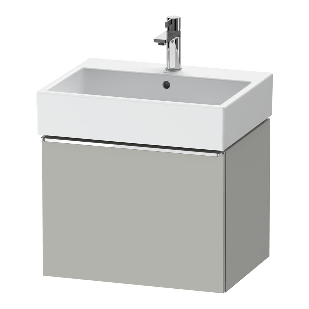 Duravit D-Neo – Έπιπλο Νιπτήρα – 584 mm, 1 συρτάρι, νιπτήρας κέντρο, 584 x 442 x 440 mm, Chrome High Gloss – Concrete grey Matt, Decor (DE4271010070000)