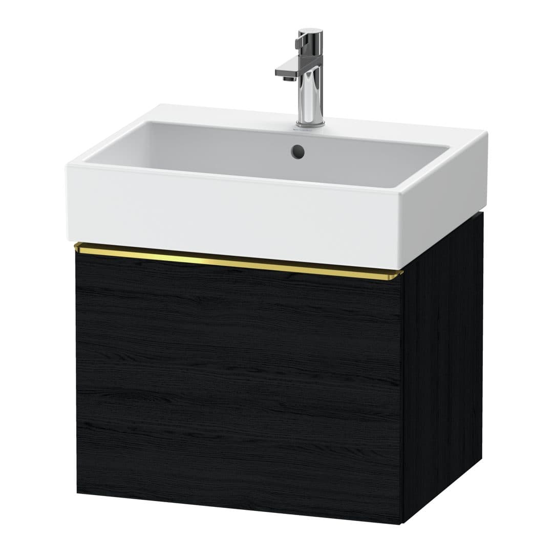 Duravit D-Neo – Έπιπλο Νιπτήρα – 584 mm, 1 συρτάρι, νιπτήρας κέντρο, 584 x 442 x 440 mm, Gold Polished – Black oak Matt, Decor (DE4271034160000)