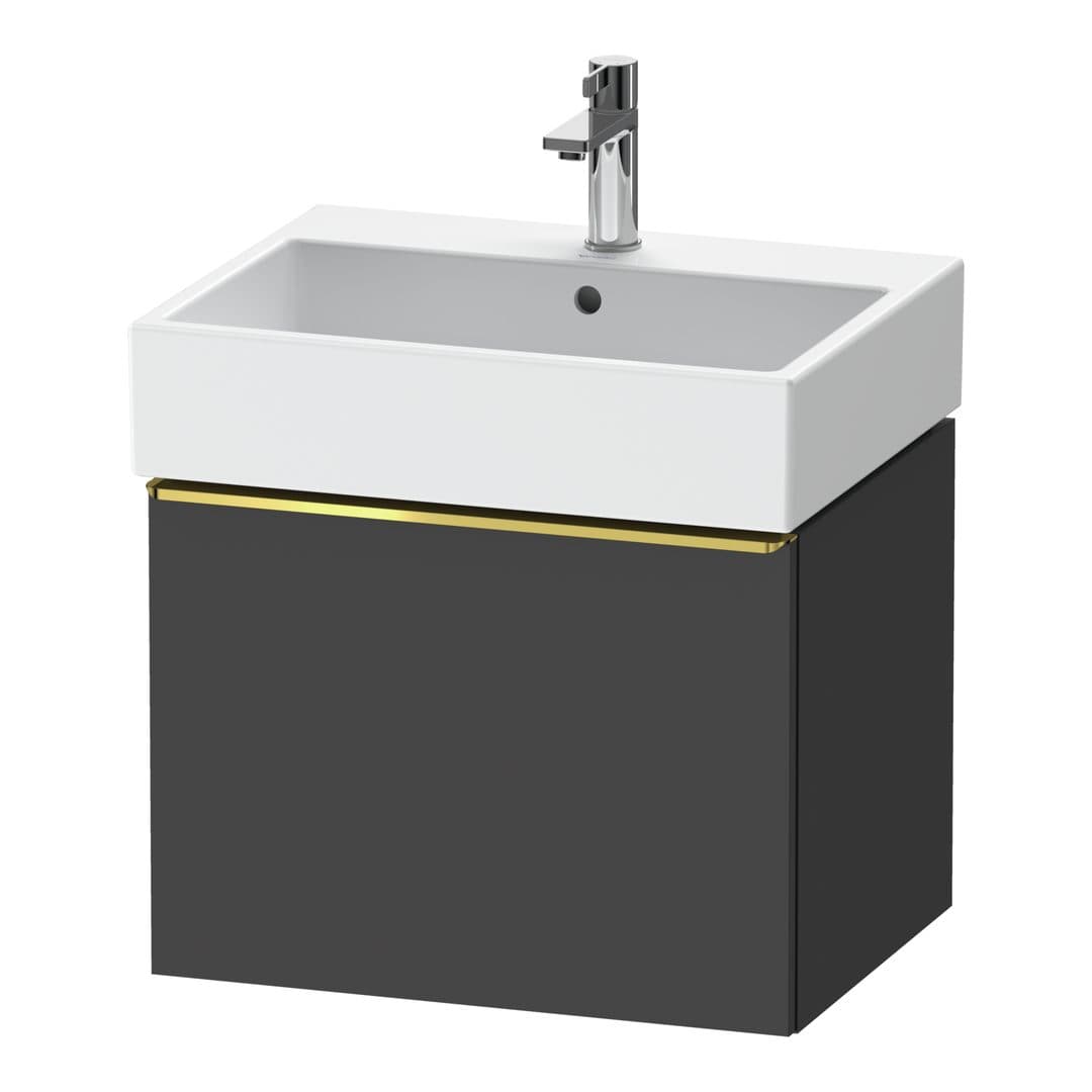 Duravit D-Neo – Έπιπλο Νιπτήρα – 584 mm, 1 συρτάρι, νιπτήρας κέντρο, 584 x 442 x 440 mm, Gold Polished – Graphite Matt, Decor (DE4271034490000)