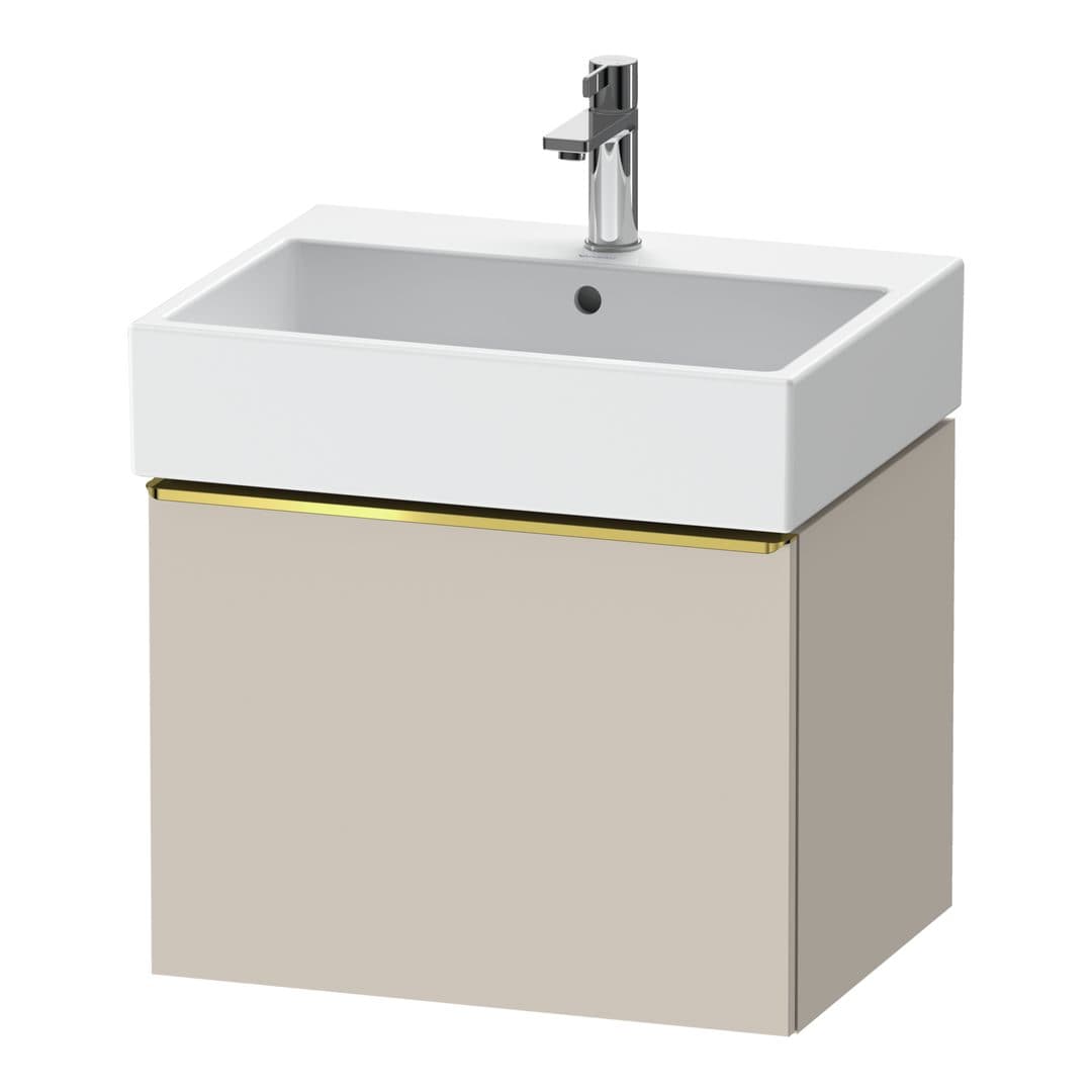 Duravit D-Neo – Έπιπλο Νιπτήρα – 584 mm, 1 συρτάρι, νιπτήρας κέντρο, 584 x 442 x 440 mm, Gold Polished – Taupe Matt, Decor (DE4271034910000)