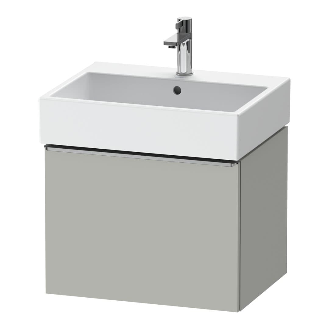 Duravit D-Neo – Έπιπλο Νιπτήρα – 584 mm, 1 συρτάρι, νιπτήρας κέντρο, 584 x 442 x 440 mm, Stainless steel Brushed – Concrete grey Matt, Decor (DE4271070070000)
