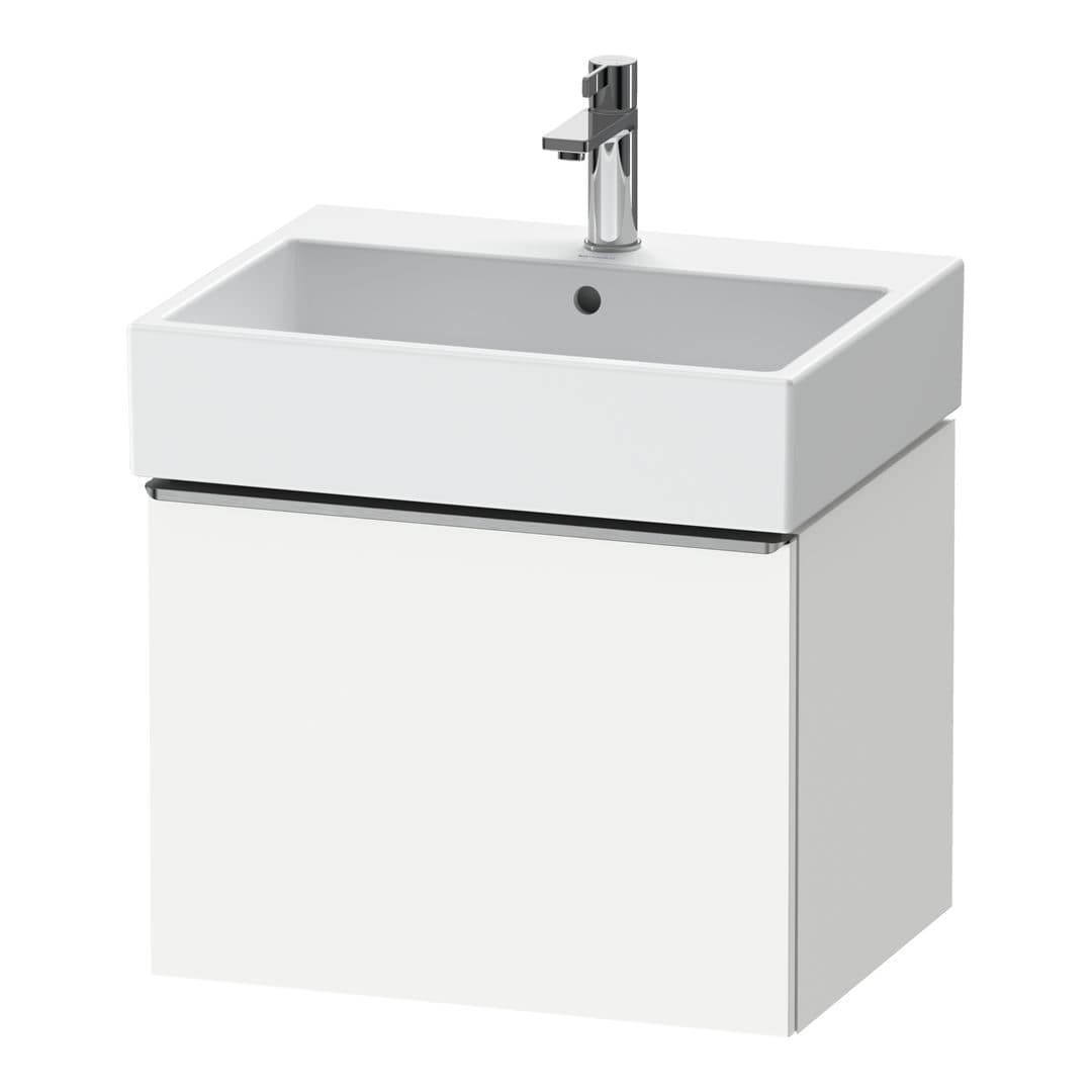 Duravit D-Neo – Έπιπλο Νιπτήρα – 584 mm, 1 συρτάρι, νιπτήρας κέντρο, 584 x 442 x 440 mm, Stainless steel Brushed – White Matt, Decor (DE4271070180000)
