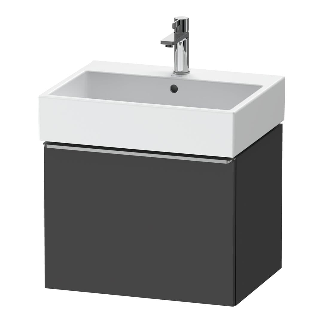 Duravit D-Neo – Έπιπλο Νιπτήρα – 584 mm, 1 συρτάρι, νιπτήρας κέντρο, 584 x 442 x 440 mm, Stainless steel Brushed – Graphite Matt, Decor (DE4271070490000)
