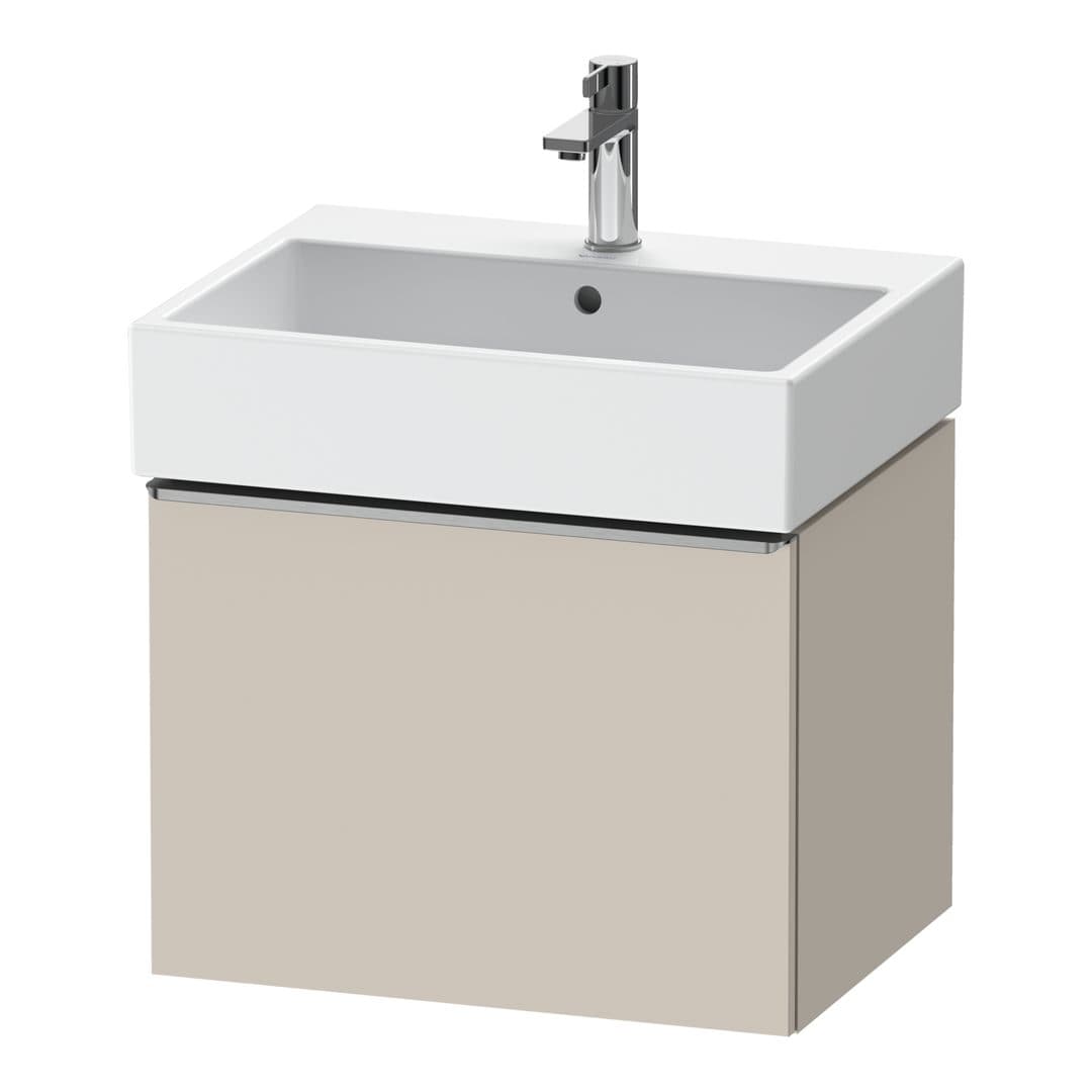 Duravit D-Neo – Έπιπλο Νιπτήρα – 584 mm, 1 συρτάρι, νιπτήρας κέντρο, 584 x 442 x 440 mm, Stainless steel Brushed – Taupe Matt, Decor (DE4271070910000)