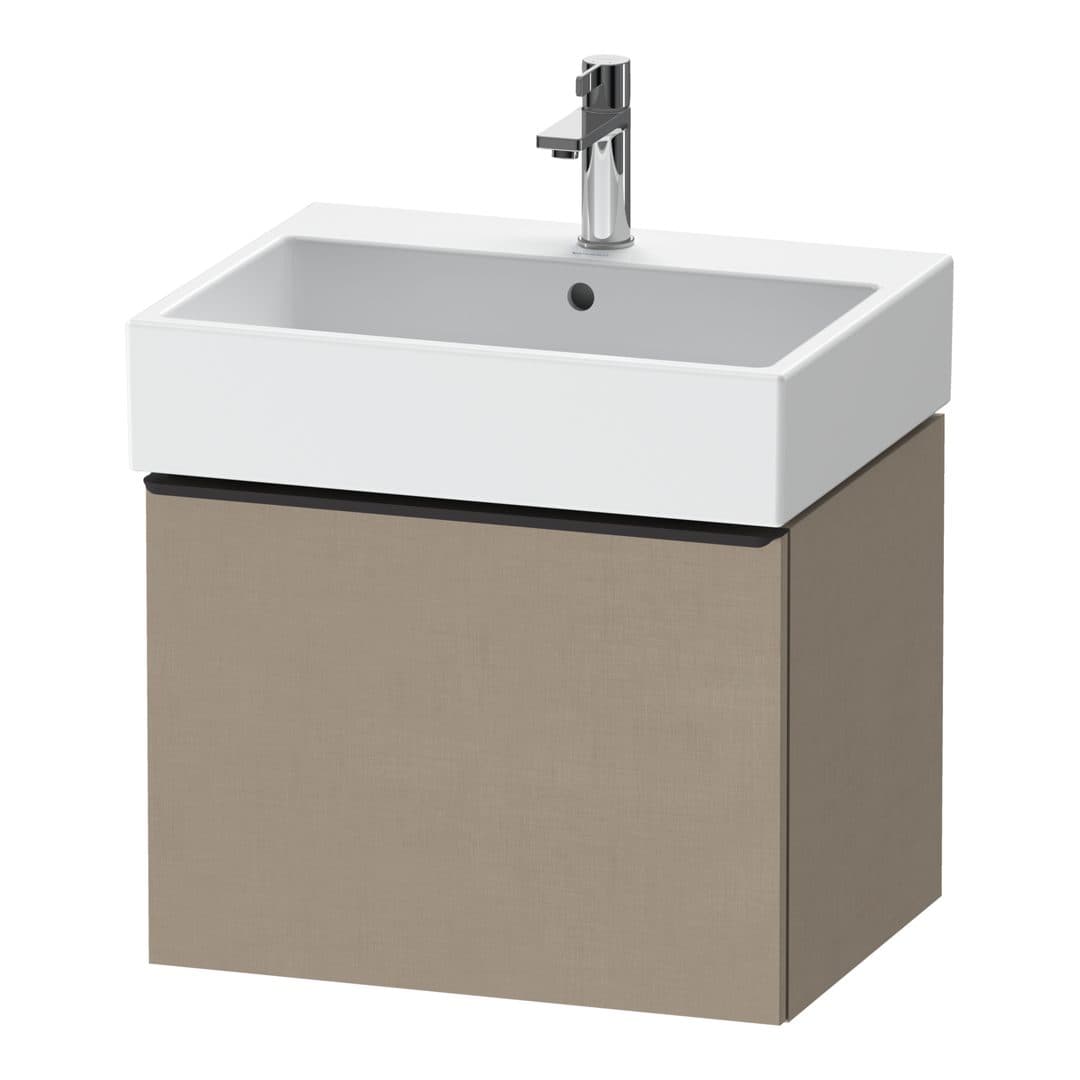 Duravit D-Neo – Έπιπλο Νιπτήρα – 584 mm, 1 συρτάρι, νιπτήρας κέντρο, 584 x 442 x 440 mm, Diamond black Matt – Linen Matt, Decor (DE42710BD750000)