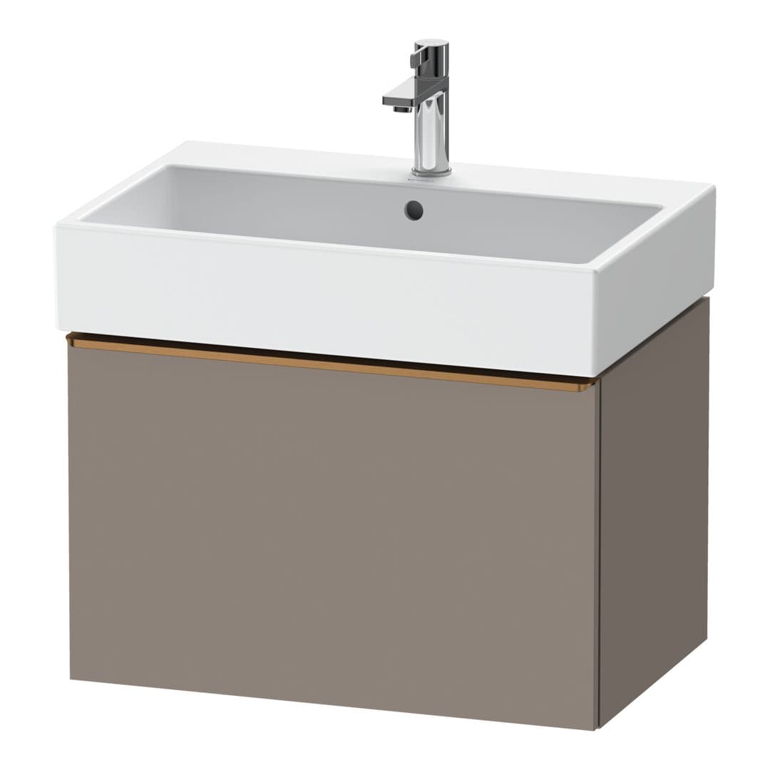 Duravit D-Neo – Έπιπλο Νιπτήρα – 684 mm, 1 συρτάρι, νιπτήρας κέντρο, Bronze Brushed – Basalte Matt, Decor (DE4272004430000)