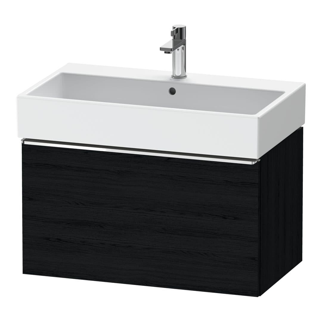 Duravit D-Neo – Έπιπλο Νιπτήρα – 784 mm, 1 συρτάρι, νιπτήρας κέντρο, 784 x 442 x 440 mm, Chrome High Gloss – Black oak Matt, Decor (DE4273010160000)