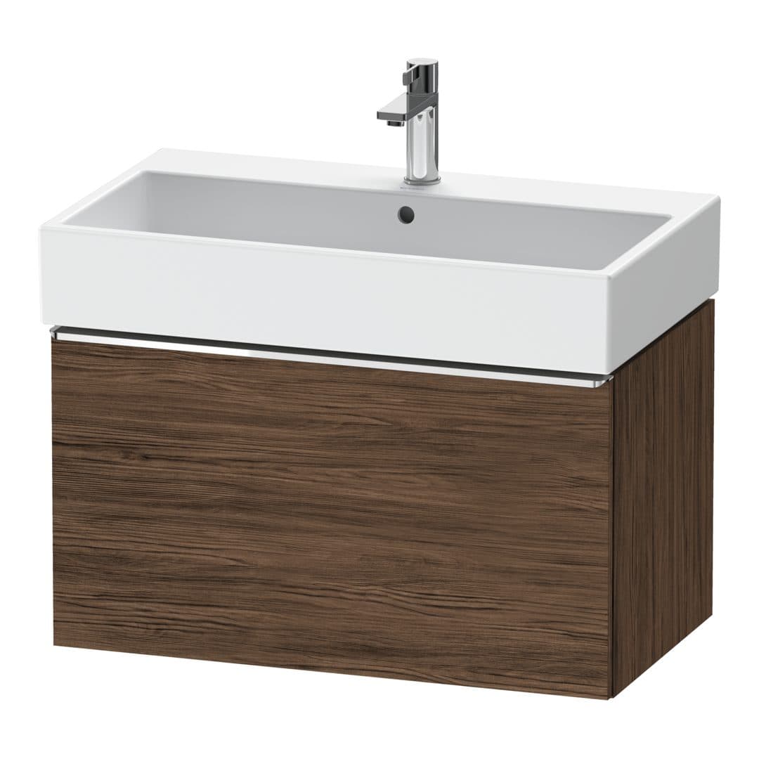 Duravit D-Neo – Έπιπλο Νιπτήρα – 784 mm, 1 συρτάρι, νιπτήρας κέντρο, 784 x 442 x 440 mm, Chrome High Gloss – Walnut dark Matt, Decor (DE4273010210000)